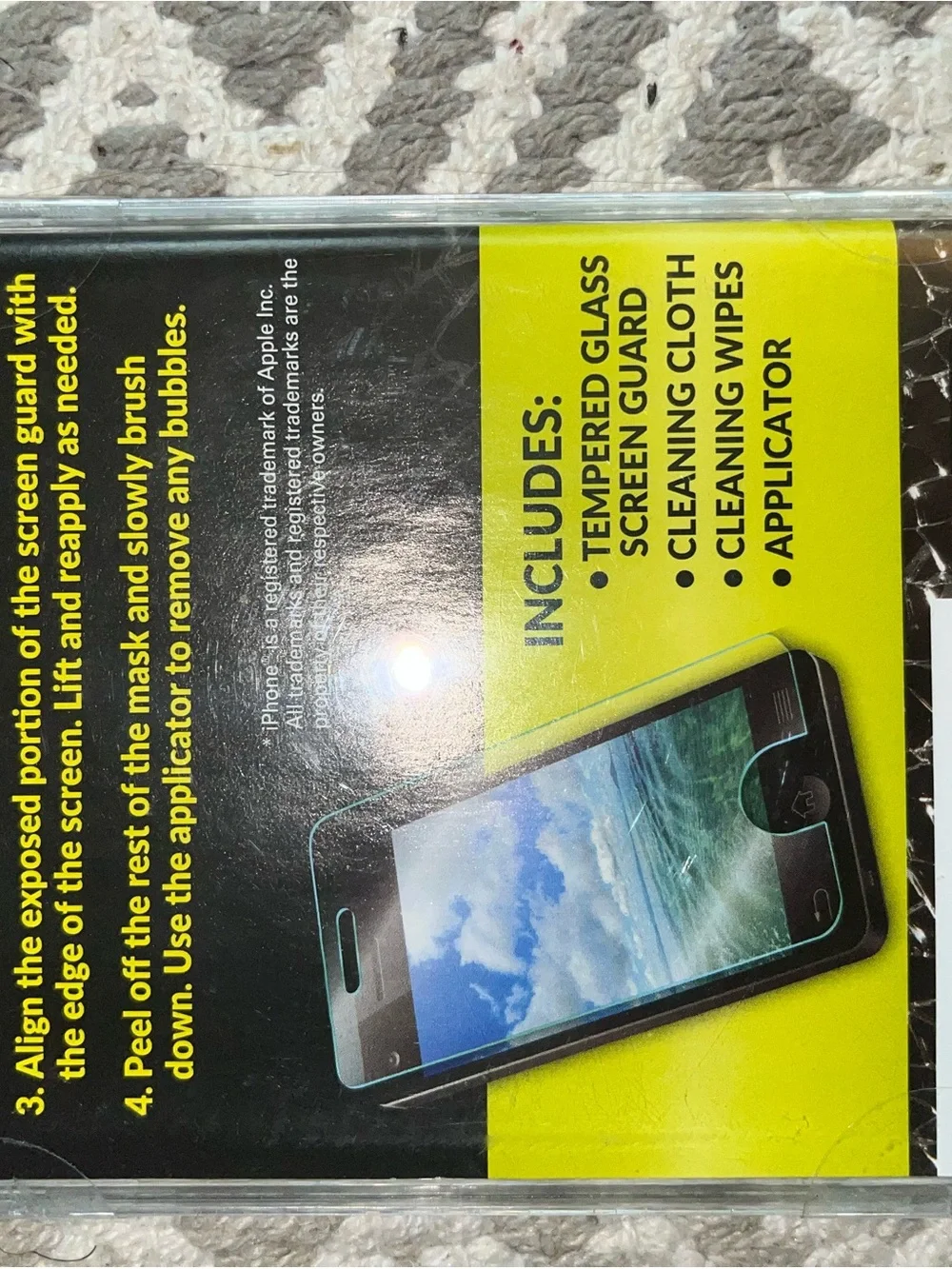 Apple Tempered Glass Screen Guard for iPhone XR - Black Trim